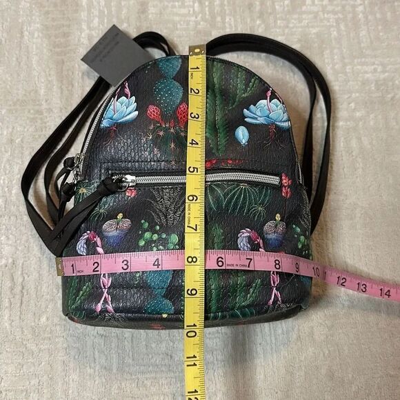 Floral Succulent Plants Mini Backpack Black - Picture 8 of 10